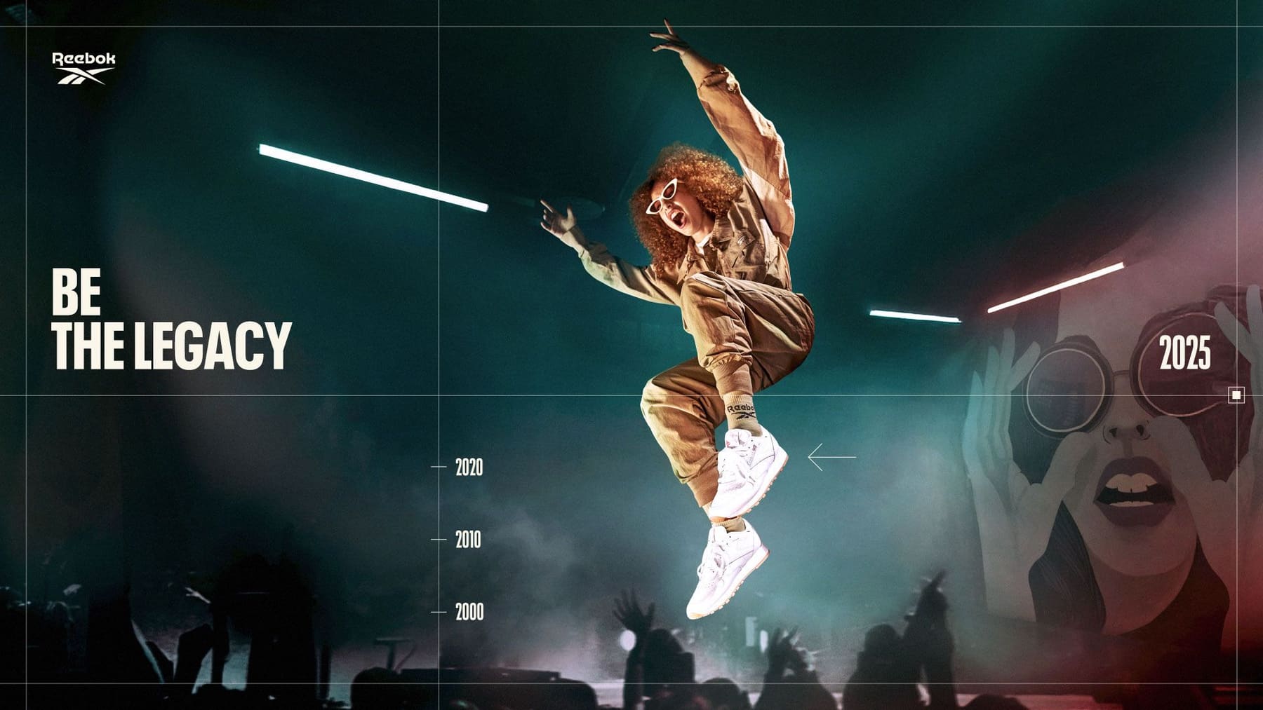 Key art de la campaña Be The Legacy para Reebok.